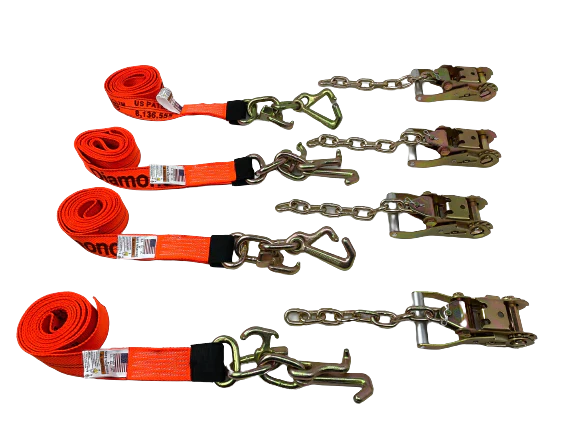 4PK RTJ Straps with Chain Tail Ratchets / Free Priority Shipping!