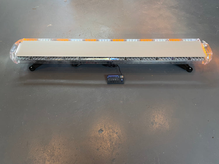 55” LED White / Amber 104 LED Wrecker Beacon Light Flashing Strobe Bar