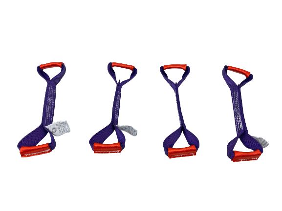 4 Pack of DIAMOND WEAVE Dog Bones for Rollback/Flatbed Wrecker Straps