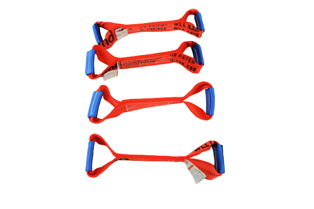 4 Pack of DIAMOND WEAVE Dog Bones for Rollback/Flatbed Wrecker Straps