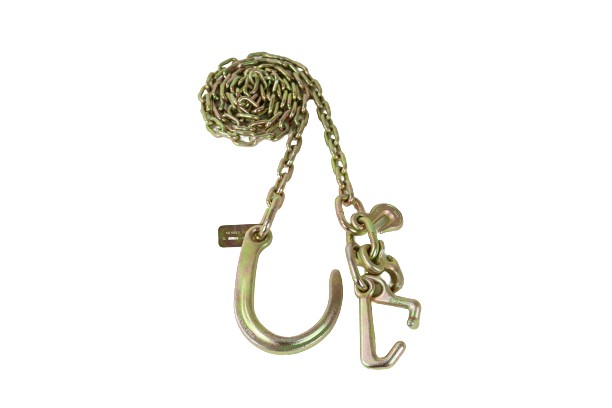 5/16" x 10' Tow Chain with 8" Sport-J and RTJ Cluster Hooks