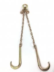 24" V Chain with Big 15" J Hooks 4,700 WLL