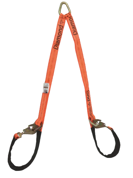 2" x 56" V Strap Bridle Diamond Weave with Twisted Snap Hooks & Delta Rings