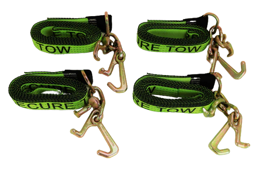 4PK 2" x 12' Strap with RTJ Cluster Hooks and Reinforced Eye / Free Shipping!
