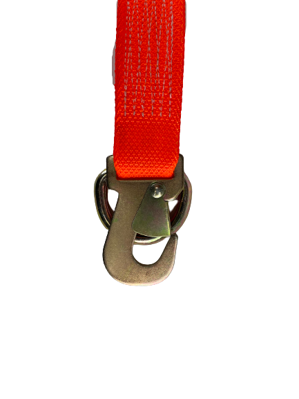 8' Diamond Weave Wheel Lift Strap w/ Flat Snap Hook, D-Ring & Cordura Sleeve