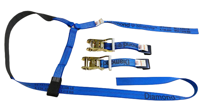 2" Double Ratchet Adjustable Tire Bonnet for 13"- 24" Tires - Diamond Weave