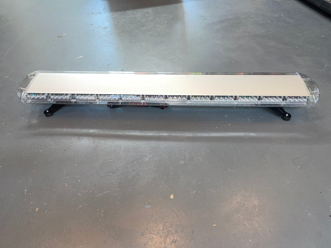 55” LED White / Amber 104 LED Wrecker Beacon Light Flashing Strobe Bar