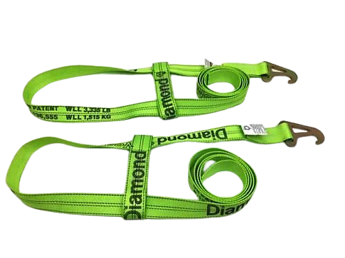 2 Pack of DIAMOND WEAVE Wheel Lift Straps