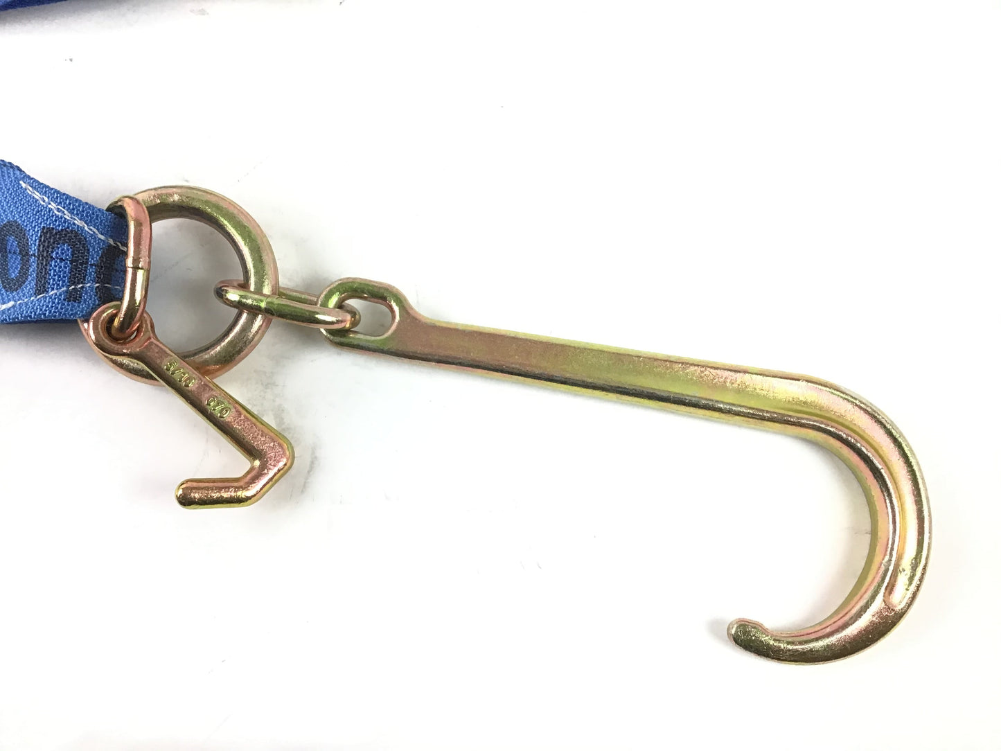 4" x 24" V Strap Bridle Diamond Weave With 15" Forged J Hooks and Mini J With G100 oblong link