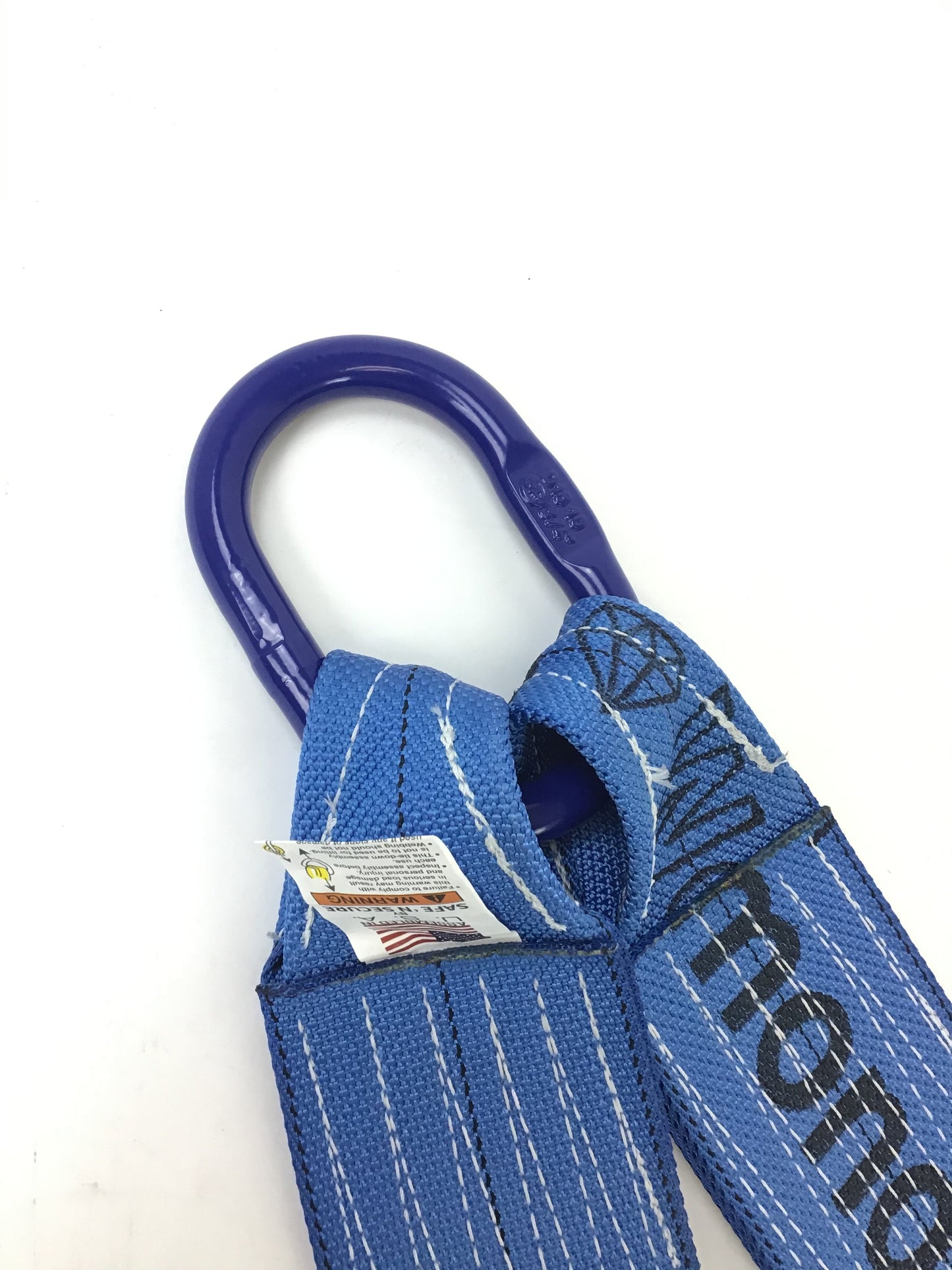 4" x 24" V Strap Bridle Diamond Weave With 15" Forged J Hooks and Mini J With G100 oblong link