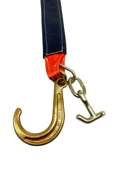 3" x 30" V Strap Bridle with 8" J Hook and TJ Hook