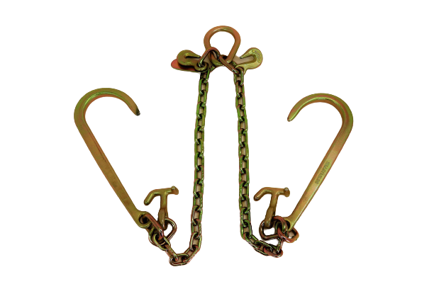 24" V Chain with 15" J Hooks and T-J Hooks - 4,700 WLL