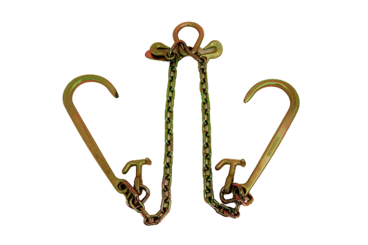24" V Chain with 15" J Hooks and T-J Hooks - 4,700 WLL