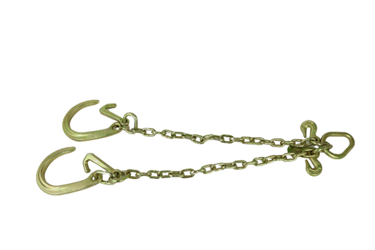 24" V-Bridle Chain with 8" Sport-J and Mini-J Hook Cluster